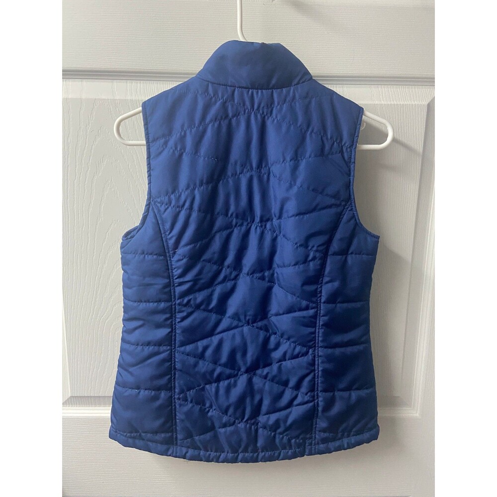 Red Camel Puffer Vest Womens Small Blue Front Pockets Full Zip Warm - Picture 2 of 4